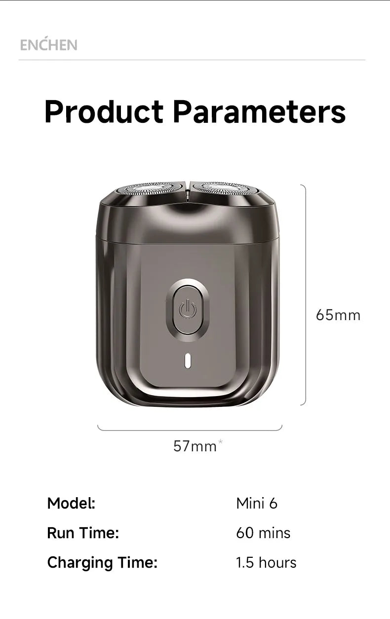 ENCHEN Mini6 2-Direction Flex Heads Electirc Shaver