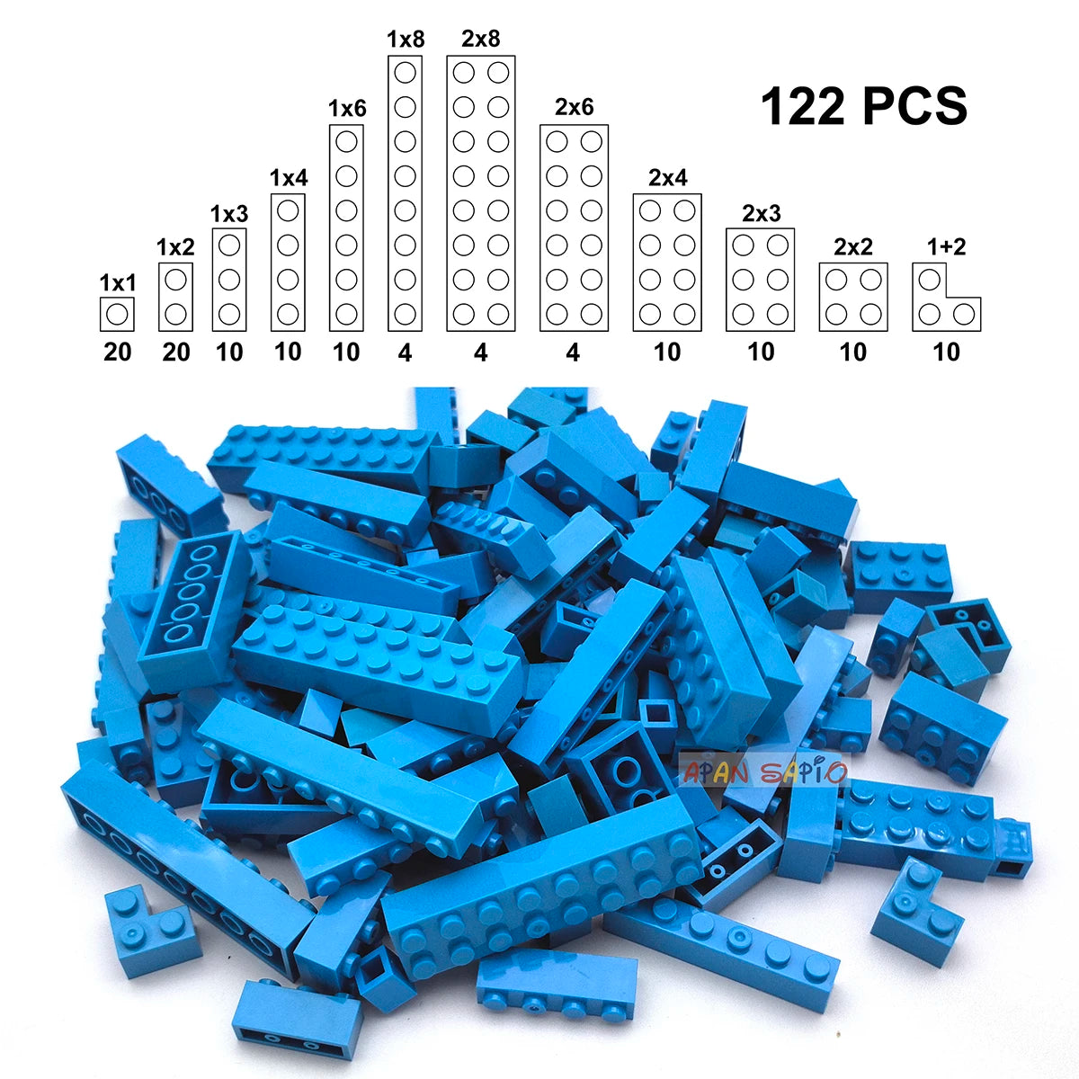 APAN SAPIO 12 Size DIY Building Blocks