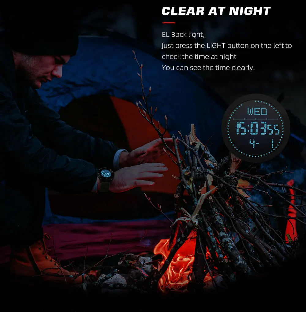 NORTH EDGE ALPS Men's Digital Carbon fiber Watch