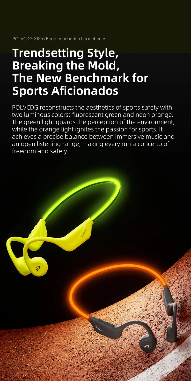 POLVCDG X1pro Bone Conduction Earphones
