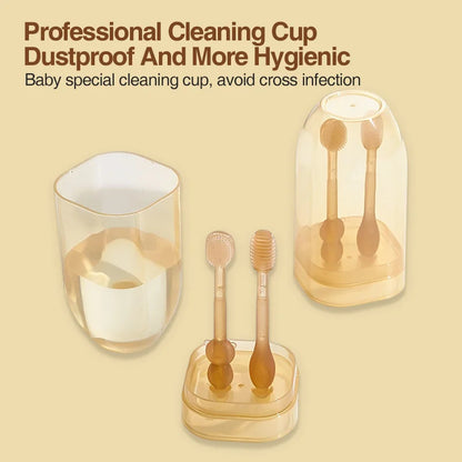 MAMIJOY 3-In-1 Baby Silicone Tongue Brush