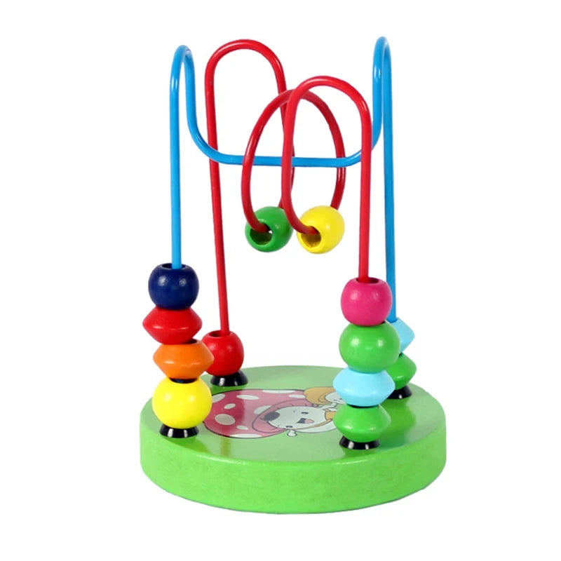 Montessori  Wooden Roller Coaster Bead Maze Abacus