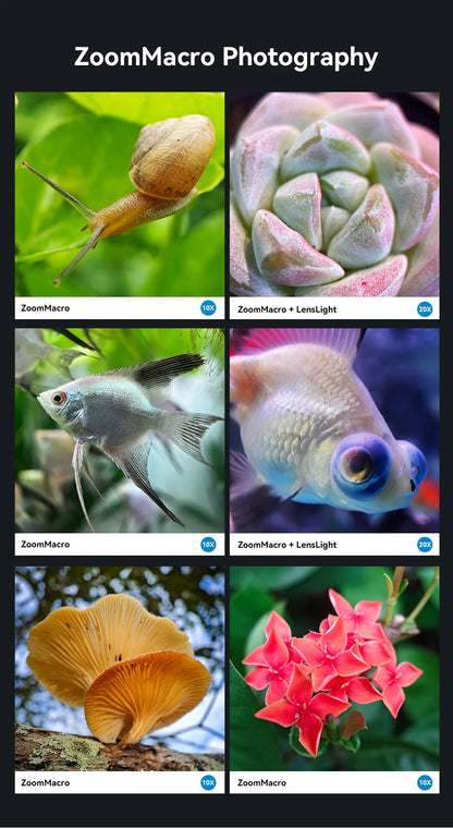 APEXEL 10-20X Zoom Macro Lens HD Micro Phone Camera Lenses