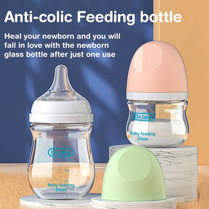 MAMIJOY Anti-Choke Baby Bottle Newborn Glass Bottles