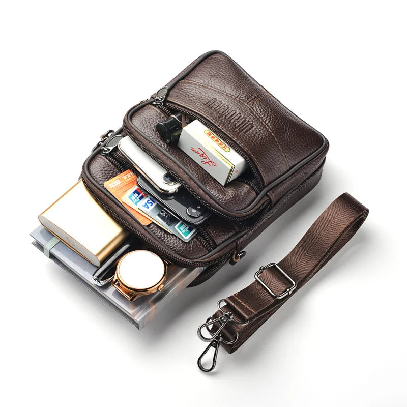 Men's New Genuine Leather Crossbody Bag
