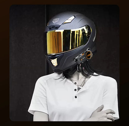 3D Surround Heavy Bass Motorcycle Helmet Headset
