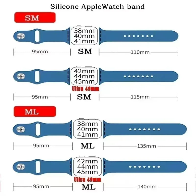 Original Silicone Strap For Apple Watch