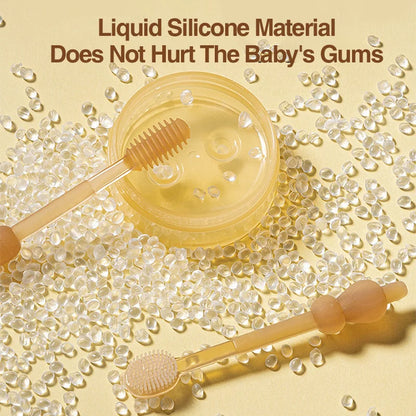 MAMIJOY 3-In-1 Baby Silicone Tongue Brush