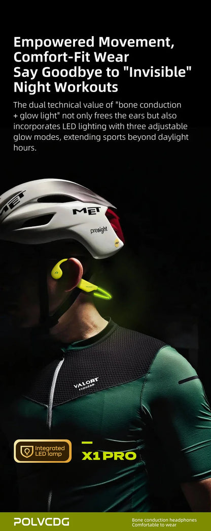 POLVCDG X1pro Bone Conduction Earphones