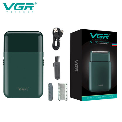 VGR V-390 mini single blade cordless beard trimmer razor