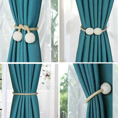 1/2PCS Pearl Magnetic Curtain Clip