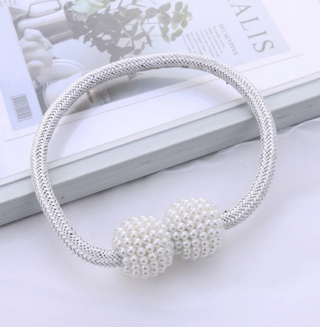 1/2PCS Pearl Magnetic Curtain Clip