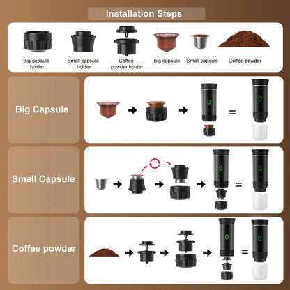 Wireless Electric Portable Espresso Coffee Machine