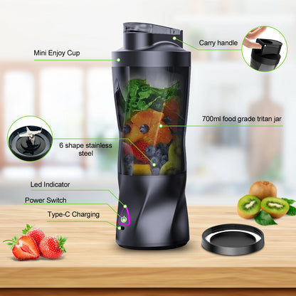 Electric Portable Juicer Fresh Fruit Mixer 700ML