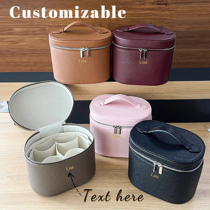 Large-capacity PU leather cosmetic box