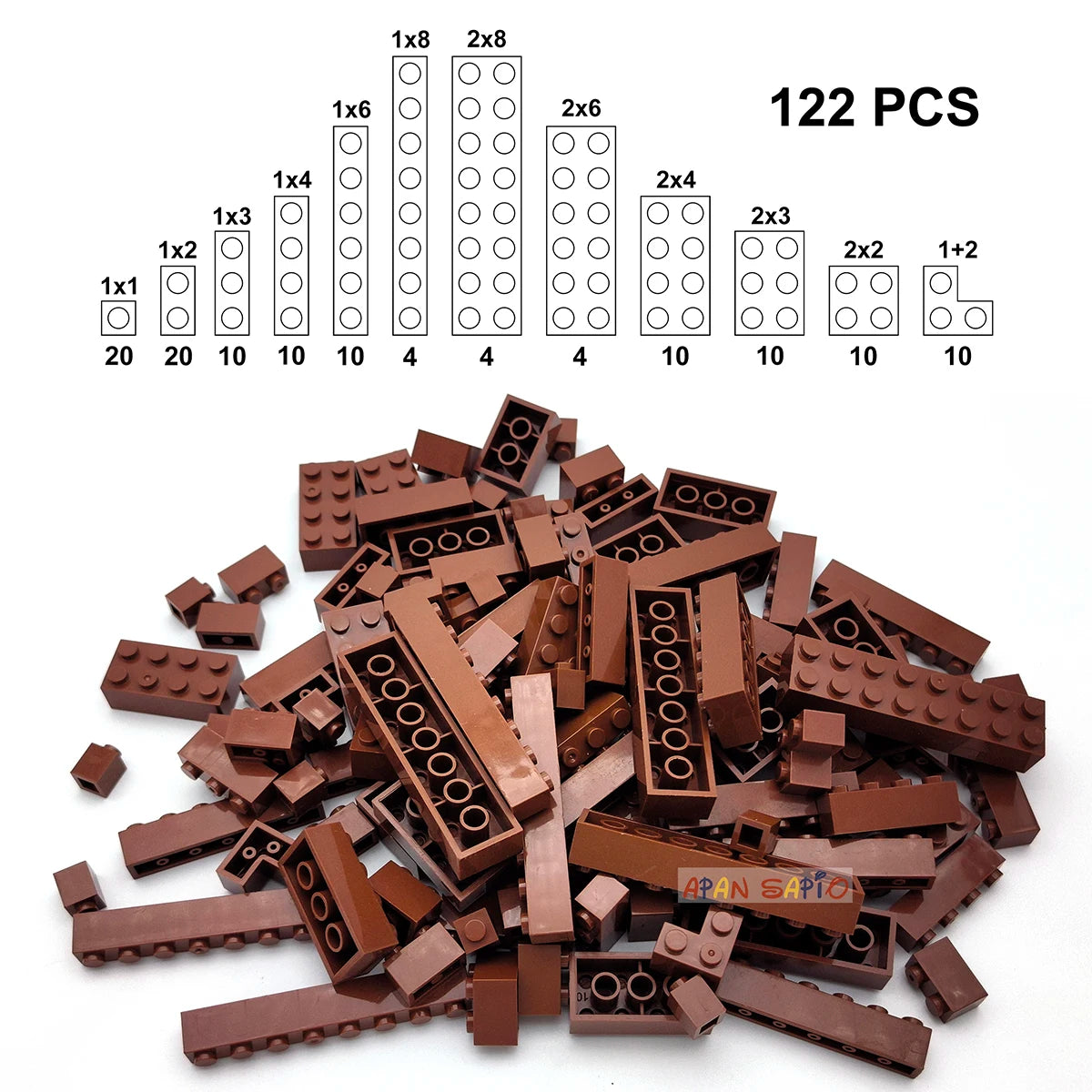 APAN SAPIO 12 Size DIY Building Blocks