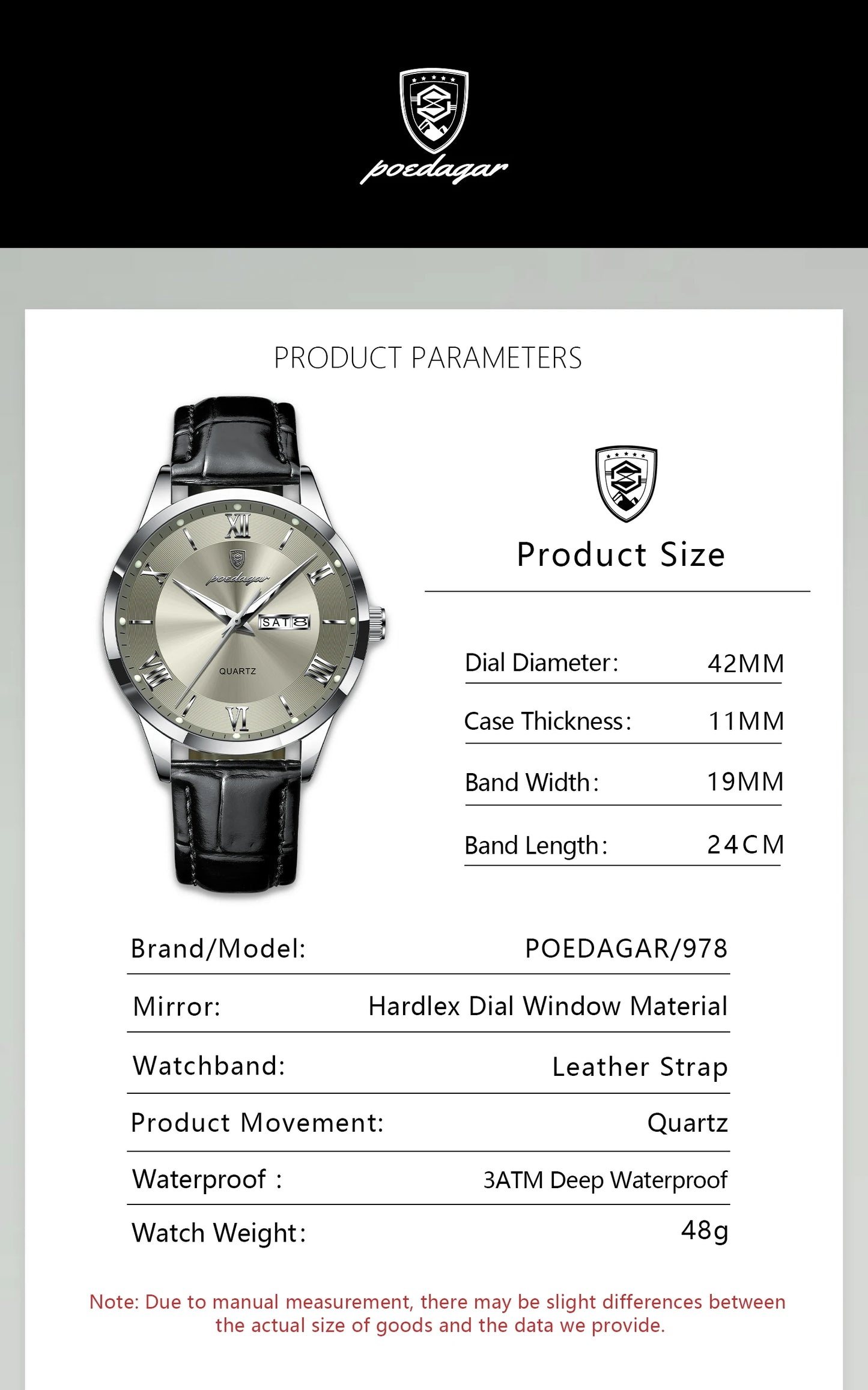 POEDAGAR Luxury Watch