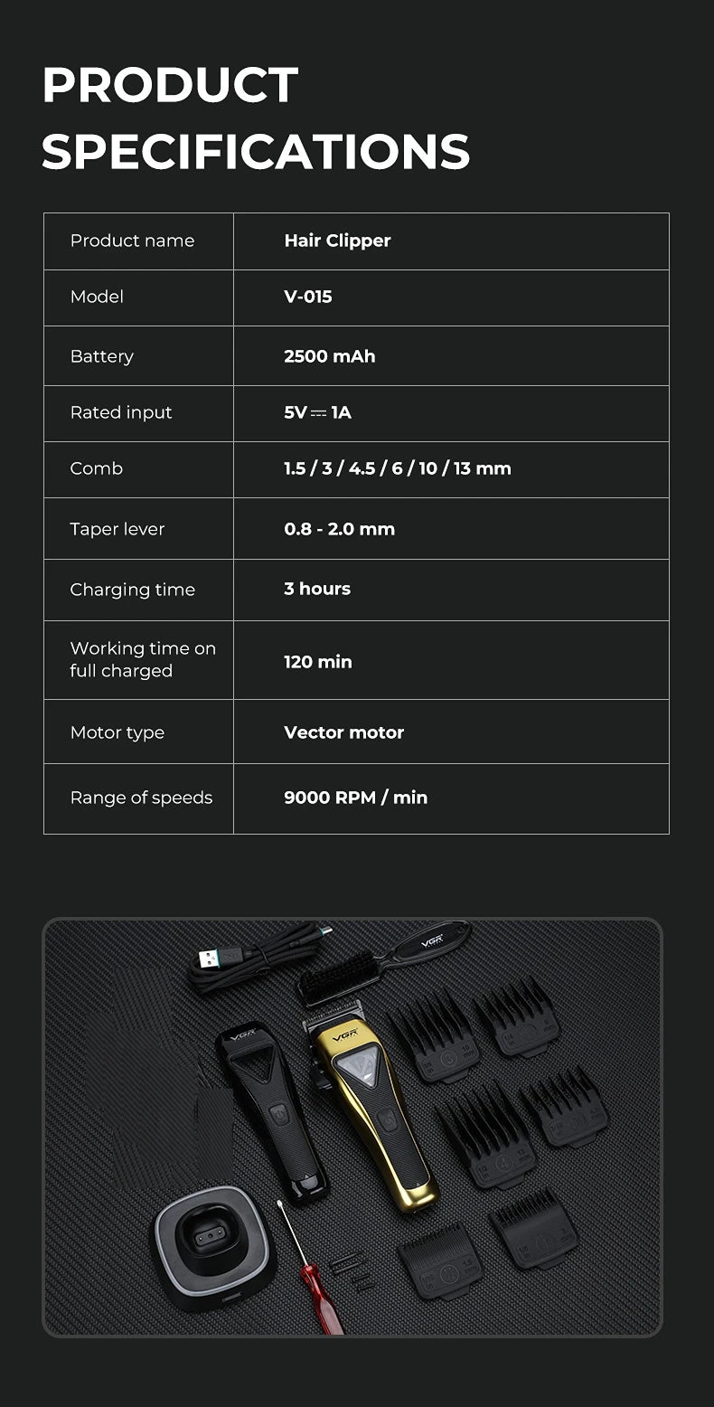 VGR Hair Clipper Professional Hair Trimmer