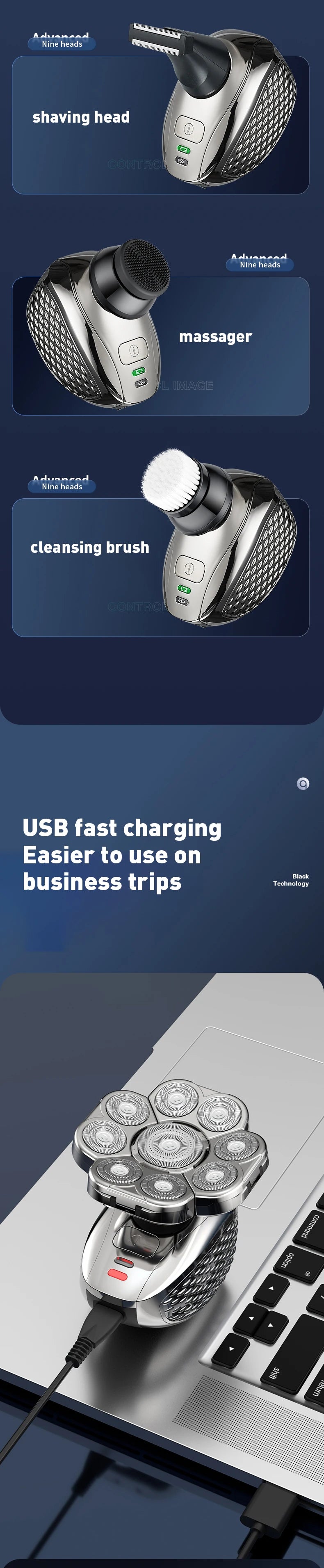 4D Head Shavers for Bald Men