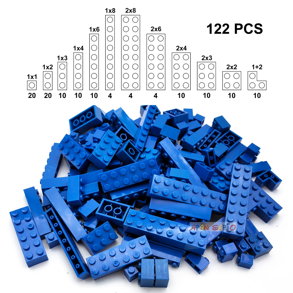 APAN SAPIO 12 Size DIY Building Blocks