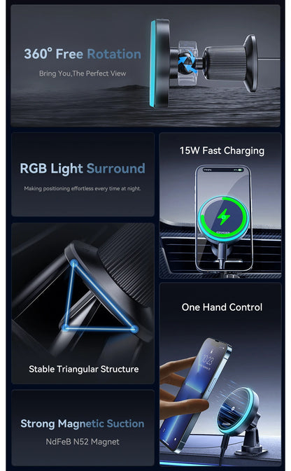 Magnetic Wireless Car Phone Holder