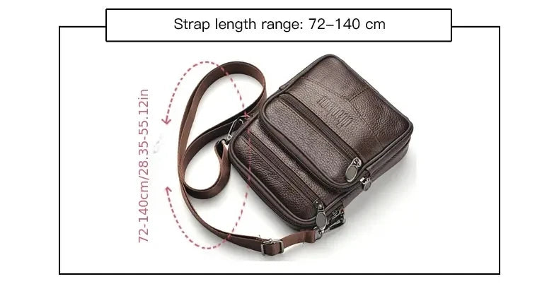 Men's New Genuine Leather Crossbody Bag