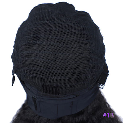 Short Kinky Straight Synthetic Wig