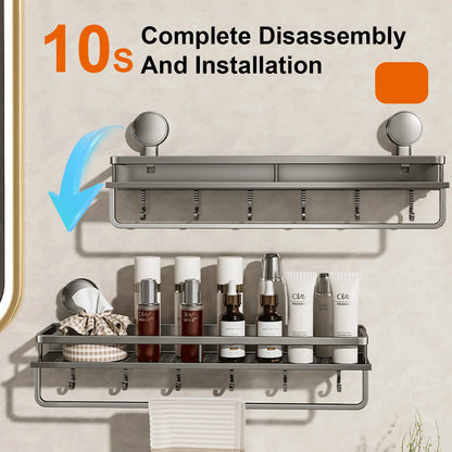 RUITHOE Suction Cup Bathroom Rack