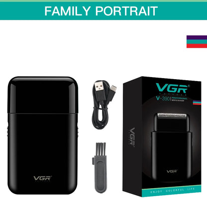 VGR V-390 mini single blade cordless beard trimmer razor