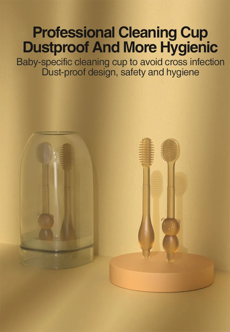 MAMIJOY 3-In-1 Baby Silicone Tongue Brush