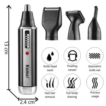 Kemei 4in1 Rechargeable Nose Trimmer Beard Trimmer