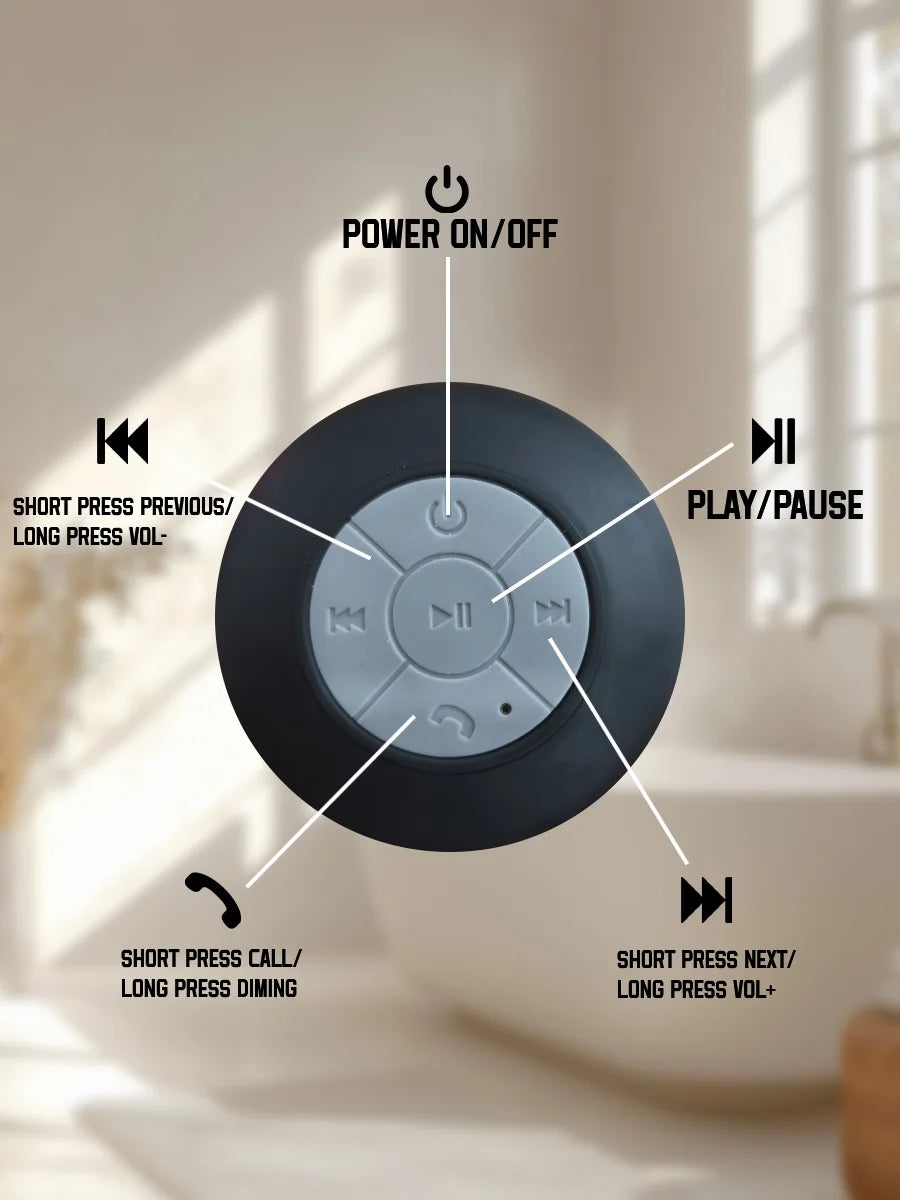 Waterproof Bluetooth Speaker with Colorful LED Lights