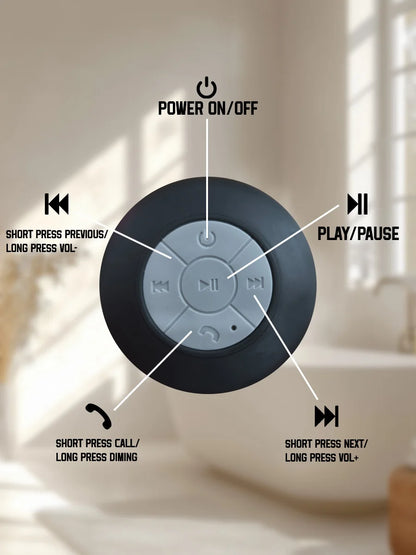 Waterproof Bluetooth Speaker with Colorful LED Lights