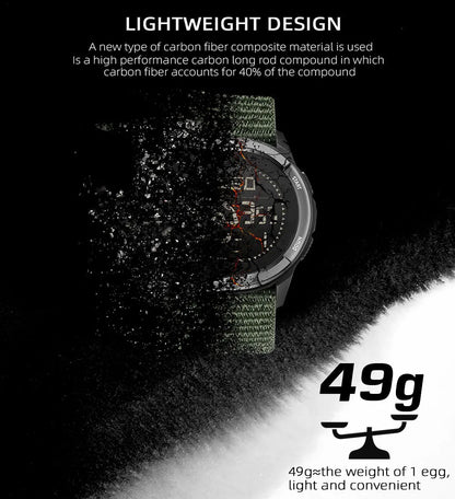 NORTH EDGE ALPS Men's Digital Carbon fiber Watch