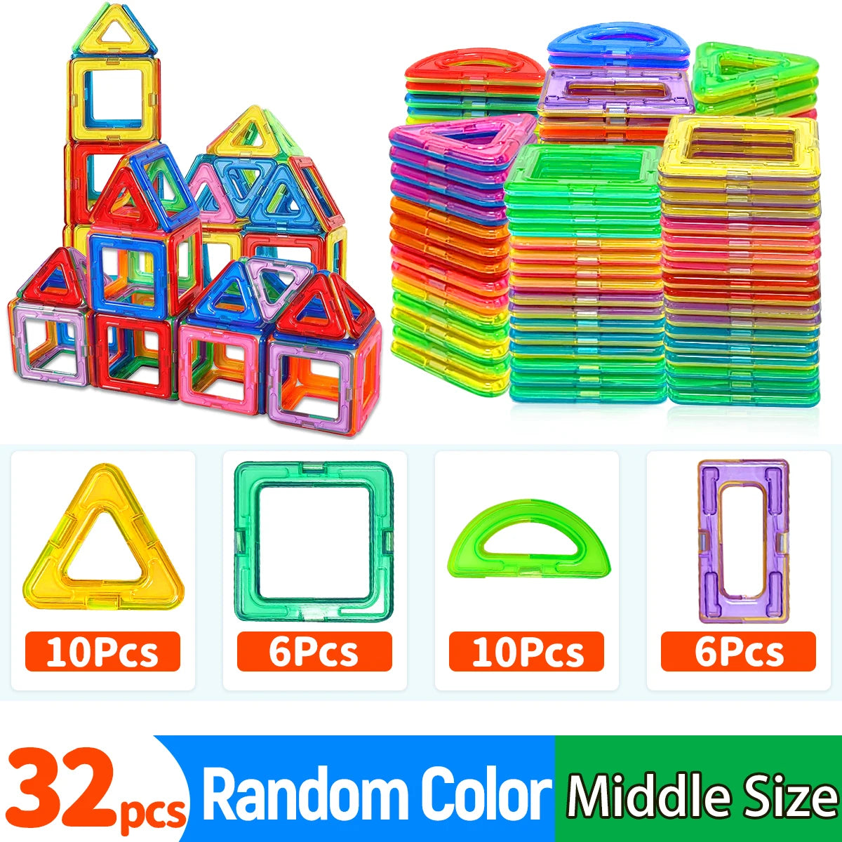 Magnetic Building Blocks DIY Magnets Toys