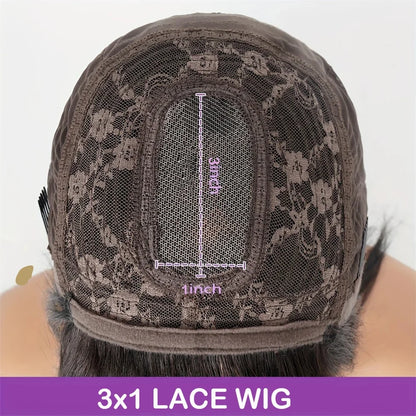 Bone Straight Human Hair Wig With Bangs