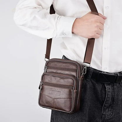 Men's New Genuine Leather Crossbody Bag