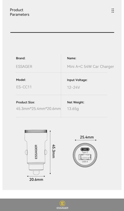 Essager 54W Car Charger