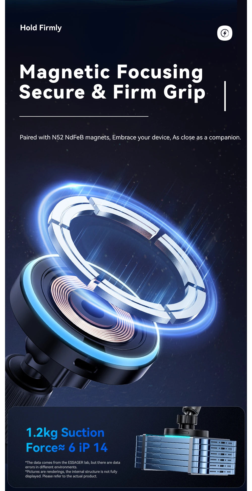 Magnetic Wireless Car Phone Holder