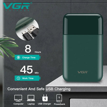 VGR V-390 mini single blade cordless beard trimmer razor