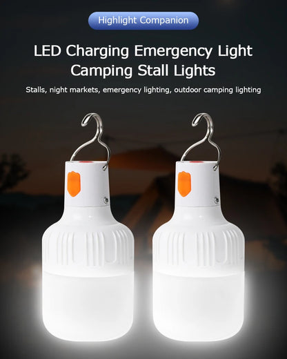 Rechargeable LED Indoor Outdoor Emergency Hookup Portable Lights