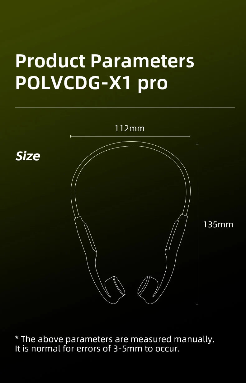 POLVCDG X1pro Bone Conduction Earphones
