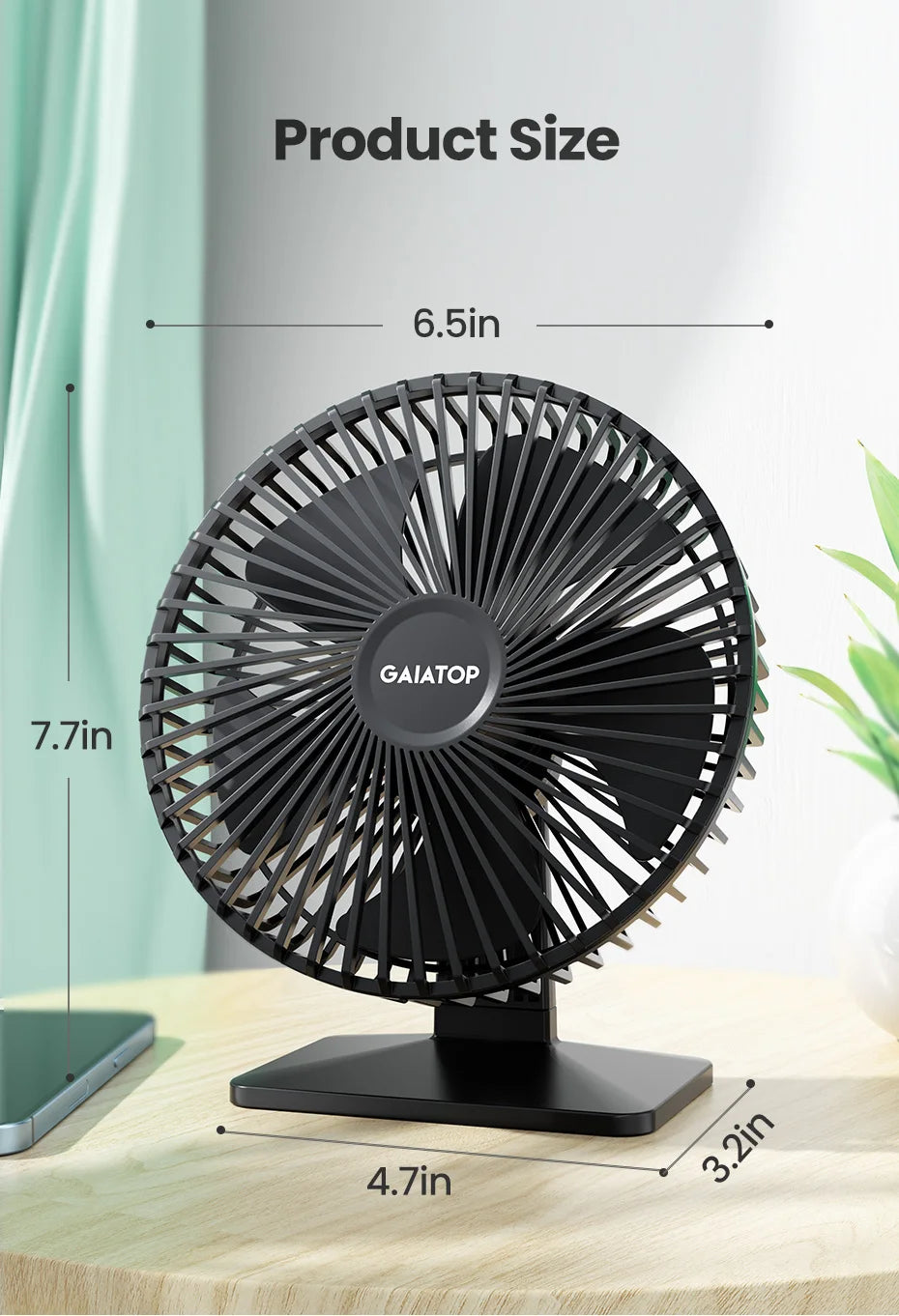 GAIATOP Desk Fan