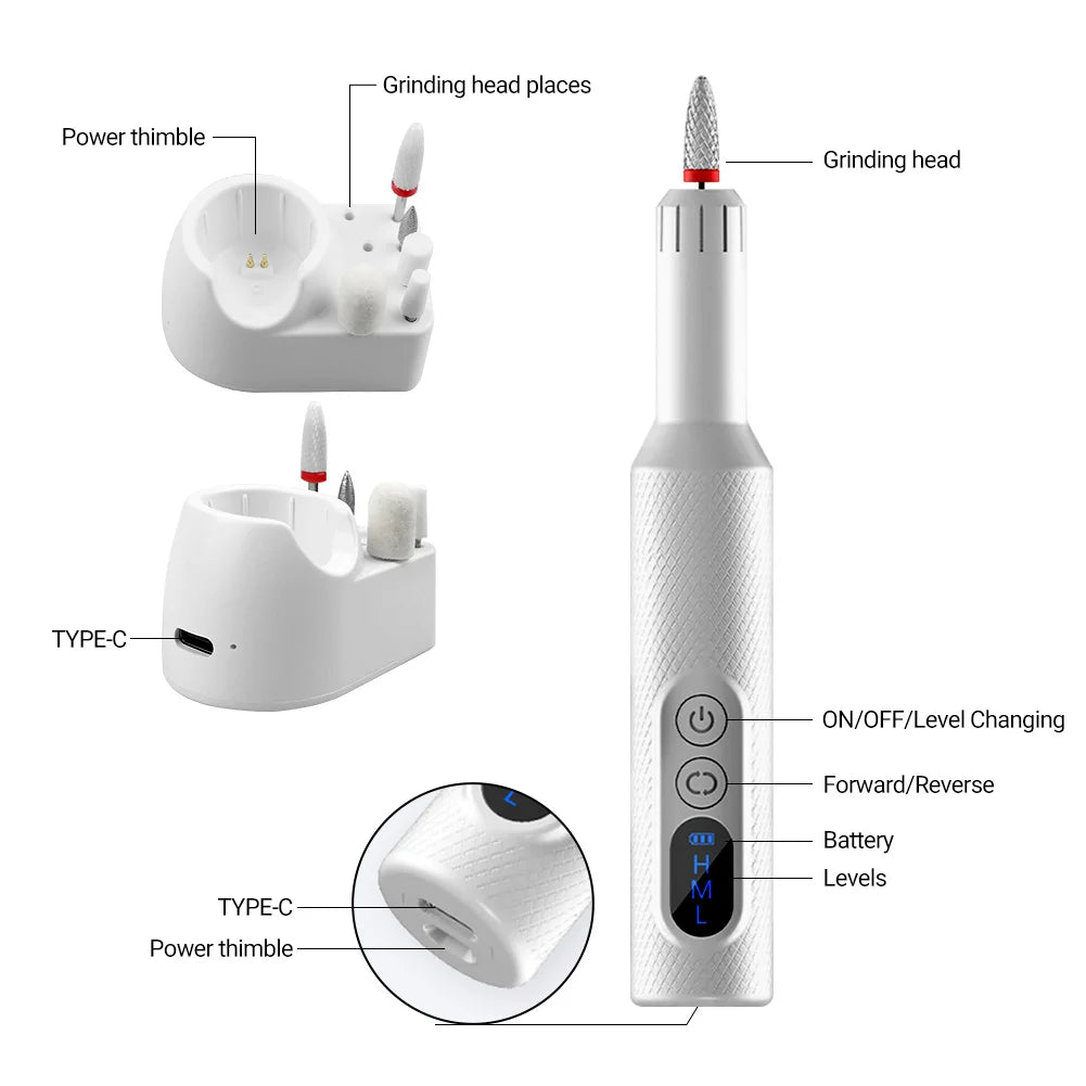 6in1 Wireless Nail Drill