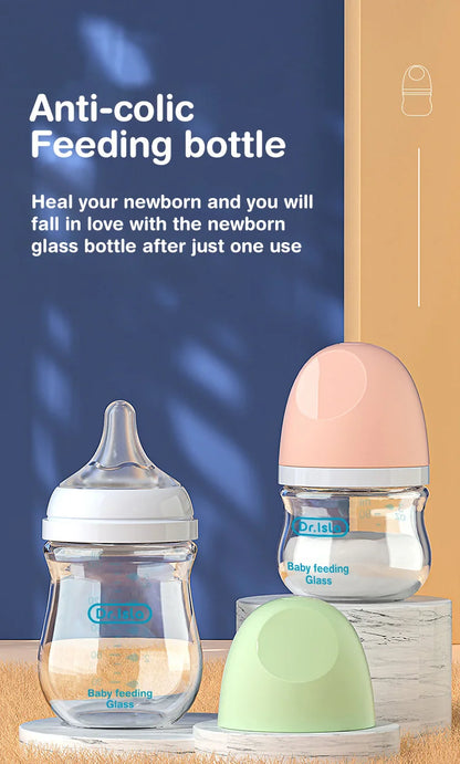 MAMIJOY Anti-Choke Baby Bottle Newborn Glass Bottles