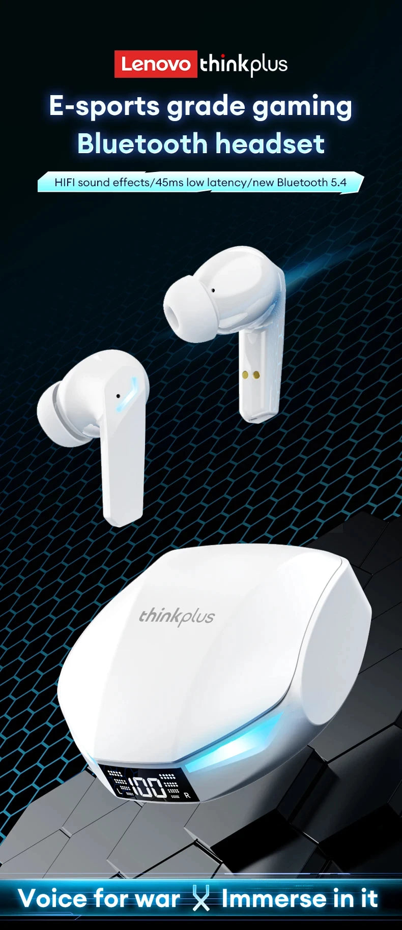 New Lenovo XT53 Wireless Upgrade Bluetooth Earphones
