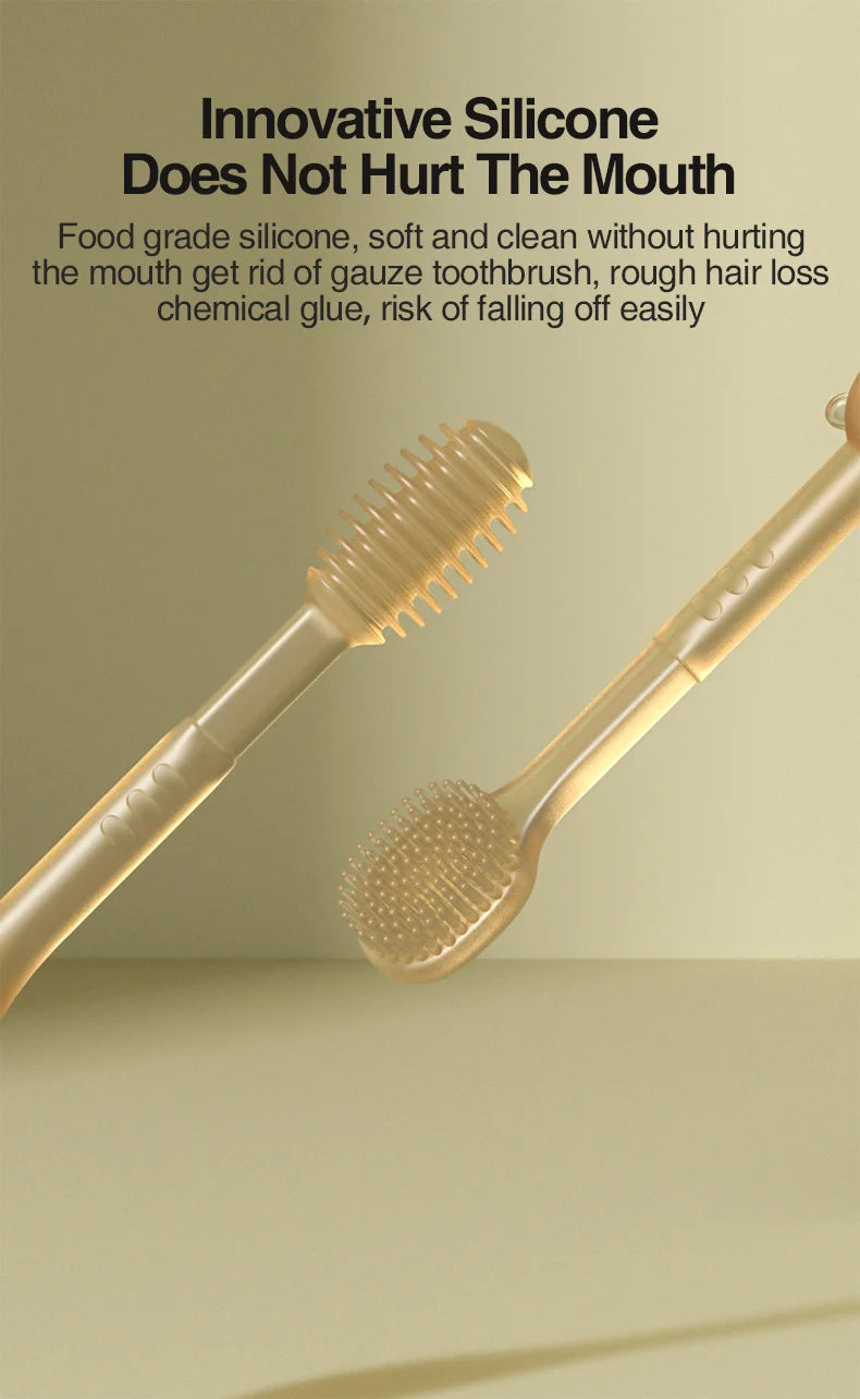 MAMIJOY 3-In-1 Baby Silicone Tongue Brush