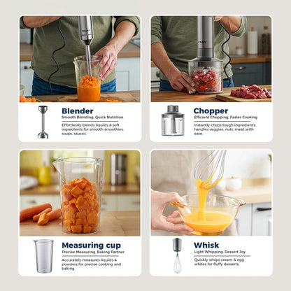 ROUNY 4-in-1 Hand Immersion Blender 1000W