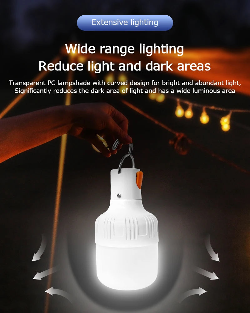 Rechargeable LED Indoor Outdoor Emergency Hookup Portable Lights