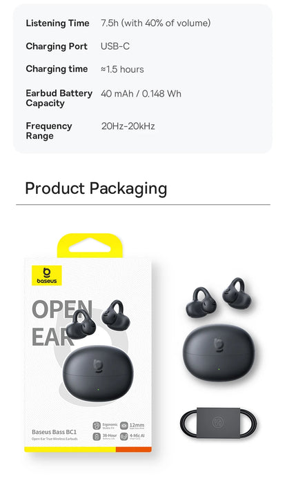 Baseus BC1 Ear Clip Earbuds